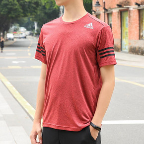 adidas 跑步休闲短袖 DY9588 褐 下单价159