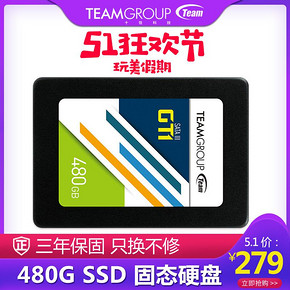 Team 十铨 GT1 480GB SSD 固态硬盘 279元