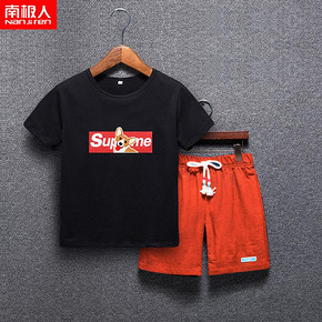男童夏装2019新款套装夏季童装儿童帅气套装中大童短袖套装两件套 19.9元