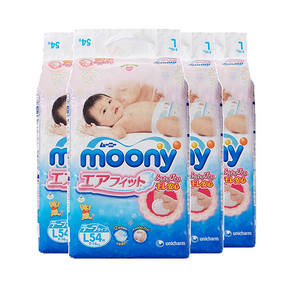88VIP： moony 婴儿纸尿裤 L54片* 4包 257.93元含税包邮