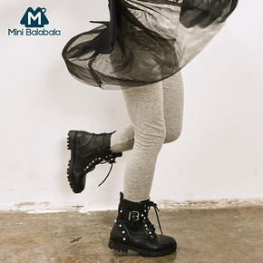 迷你巴拉巴拉儿童裤子女童印花打底裤秋装新款童装女宝宝外穿长裤 35元