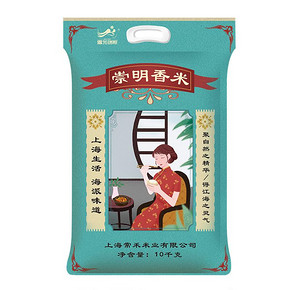 雪龙瑞斯 崇明大米 粳米 10kg *2件 88元（需用券，合44元/件）