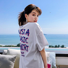 七格格短袖T恤女新款夏装韩版宽松大码港味潮百搭打底衫上衣 *3件 183.6元（