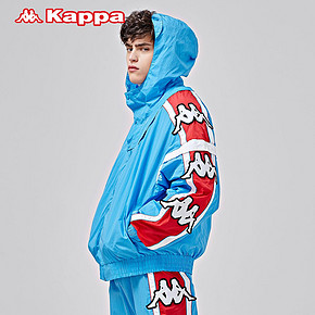 KAPPA卡帕 BANDA串标男防风衣梭织外套帽衫 2019新款|K0912FJ51M 989元