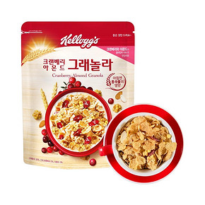 ￥49包邮 8日0点：家乐氏（Kellogg's） 谷兰诺拉 蔓越莓扁桃仁麦片 500g *2件