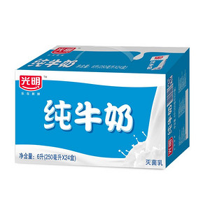 Bright 光明 纯牛奶 250ml*24盒 *3件 114.51元包邮（下单立减） ￥115