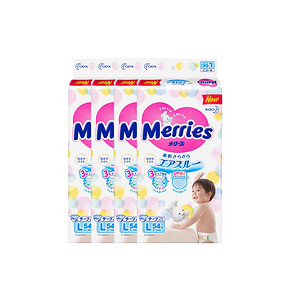 ￥308.2包邮 妙而舒（Merries） 婴儿纸尿裤 L54片 4包装