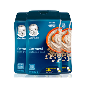 Gerber 嘉宝 婴幼儿燕麦米粉 1段 227g/罐*3 *2件 107.6元包邮