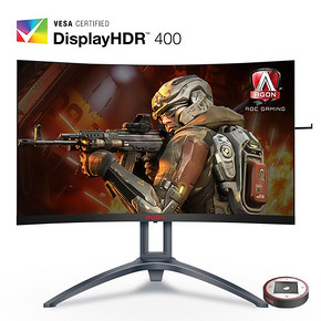 AOC 27英寸电脑游戏1ms显示器144Hz窄边2K曲面AG273QCX电竞HDR400 2699元