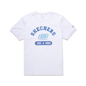 Skechers斯凯奇新款情侣装短袖T恤衫 字母LOGO上衣SMLC219M015 *3件 285.6元（合95.2