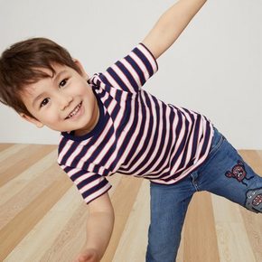 Gap 盖璞 男童短袖条纹T恤 低至27.3元（3件7折）