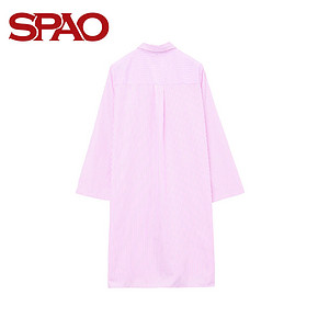 SPAO新款时尚休闲条纹宽松女式连衣裙SPOW74TS94 99元
