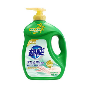 超能洗衣液柠檬草香1kg手洗专用衣物护理洗衣液 *2件 27.84元（合13.92元／件