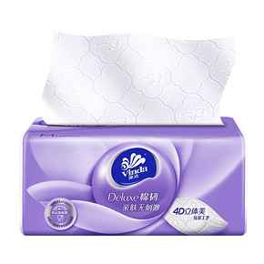 维达棉韧立体美压花抽纸M码3层100抽单包中幅纸巾体验价/非零售价 1.9元