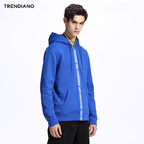 TRENDIANO男装春装潮流字母拉链连帽棉质卫衣外套男士3GC1040440 *3件 861.6元（合