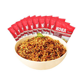 新加坡进口KOKA黑椒方便面85g*10袋装泡面即食拉面速食品干拌面 24.1元