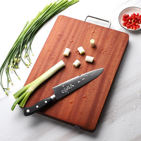 三木海外菜板实木家用抗菌防霉整木砧板乌檀木切菜板案板厨房粘板 24元