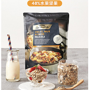 89元包邮！半杯果干半杯麦：爱尔兰进口 SuperValu脱脂水果坚果麦片1kg装 第二