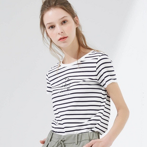MAXWIN 马威 女士条纹圆领T恤 29元包邮
