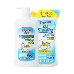 PIGEON 贝亲 奶瓶 PL156 清洗剂补充套装 700ml 600ml *2件 92元（合46元/件）