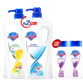 8日10点：88VIP： Safeguard 舒肤佳 沐浴露套装（1L*2+200ml*2+1080ml） 61.41元包邮（