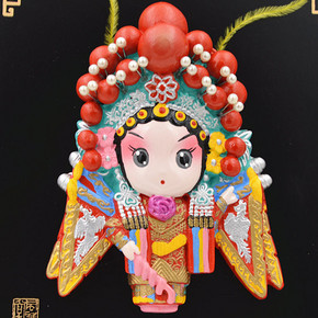 ￥38包邮 京剧脸谱摆件挂件 中国风特色礼品 出国礼品礼物送老外特色工艺