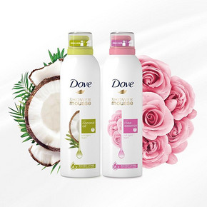 多芬玫瑰+椰香菁油沐浴慕斯泡沫绵密沐浴露乳200ml*2 限时特价99元包邮