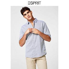 ESPRIT EDC男装时尚简约纯棉五分袖休闲上衣衬衫男夏装 *3件 285.6元（合95.2元