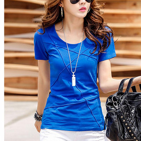 时尚新品夏季纯白色短袖t恤女款上衣服新款潮宽松打底衫体恤女装 29.9元