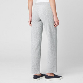 Juicy Couture2019早春新品休闲徽标图案刺绣天鹅绒直筒裤长裤 820元