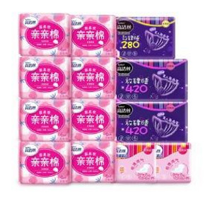21点开始： kotex 高洁丝 亲亲棉卫生巾 日夜组合装 87片 24.95元包邮（限前1208