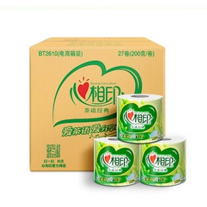 15日0点：心相印 茶语系列 卷纸 4层200g*27卷 *2件 104.7元包邮（前10分钟、合52.