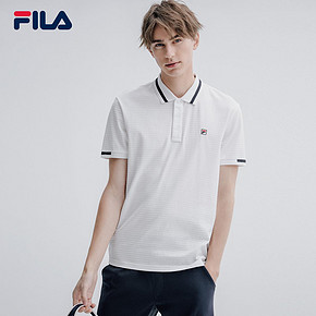 FILA 斐乐 官方 男子短袖POLO衫 2019夏季新款罗纹领口针织短袖衫 469元