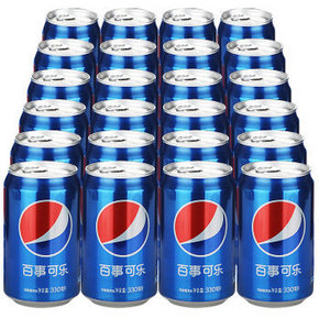 88VIP：百事可乐 碳酸汽水 细长罐 330ml*24罐 *2件 72.85元（双重优惠） ￥73