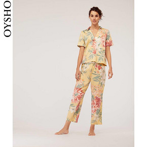 春夏折扣 Oysho 棉质薄款中腰宽松居家长裤睡裤女夏 30310173306 139元