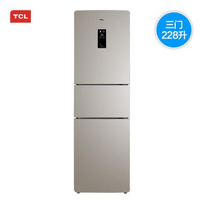 TCL BCD-228TEWF1 风冷无霜三门冰箱 228L 1399元包邮
