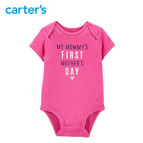 Carters2019夏装新款短袖三角爬服女婴童短袖针织爬爬衫16744511 *4件 237元（合59