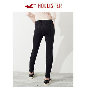Hollister先锋弹力高腰破洞牛仔打底裤 女 127444 118元