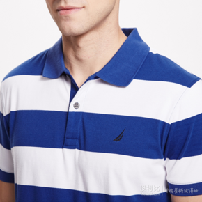 ￥279 美国 NAUTICA 诺帝卡 男针织条纹Polo衫