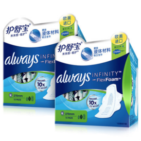 19日0点：whisper 护舒宝 未来感·极护液体卫生巾 量多日用270mm 20片 *3件 64.85