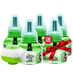 皎洁 电蚊香液 5瓶 1加热器 6件套 15.9元