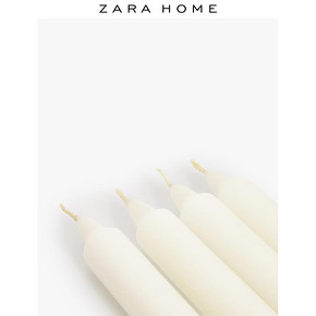 Zara Home ins白色基本款装饰用枝型蜡烛摆件四件套 47478065250 22元