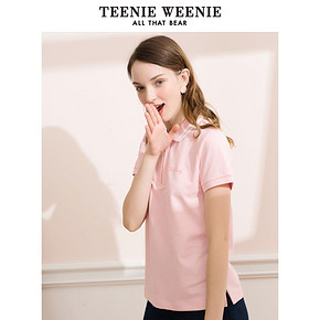 TeenieWeenie小熊女装夏季POLO衫翻领短袖t恤宽松韩版简约潮半袖 *4件 636.8元（
