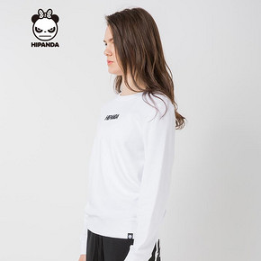 Hipanda 你好熊猫 设计潮牌 女款 刺绣白色卫衣 *2件 460.8元（合230.4元／件）