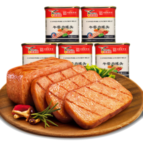 Eagle Coin鹰金钱 午餐肉罐头340g*5 券后49元包邮 红烧鳗鱼罐头100gx5罐54.9元