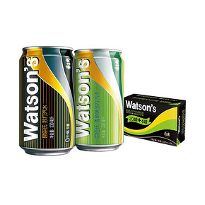 屈臣氏（Watsons） 苏打汽水组合（原味20听+香草4听） *2件 128.4元（合64.2元/