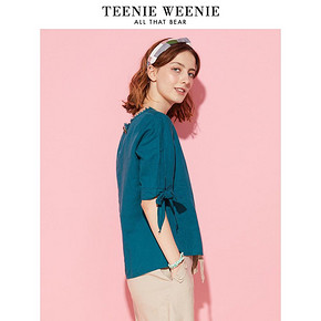 Teenie Weenie小熊夏装女装衬衣五分袖衬衫女TTBA86401I 269元