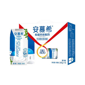 伊利 安慕希风味酸牛奶原味酸奶 205g*12+4盒/箱 营养早餐酸奶 *4件 192.24元（