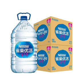 雀巢优活饮用水5L*4瓶/箱*2箱 *2件 84.32元（需用券，合42.16元/件）