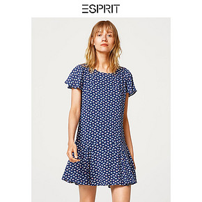 ESPRIT EDC个性可爱蘑菇图案荷叶边连衣裙夏-068CC1E005 179元
